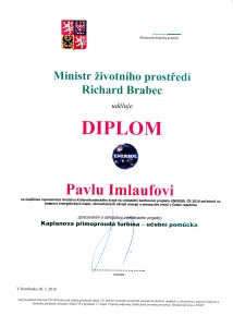 Diplom Pavlu Imlaufovi